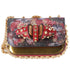 Christian Louboutin Sweet Charity Crossbody Red Gold Multi Glitter Bow